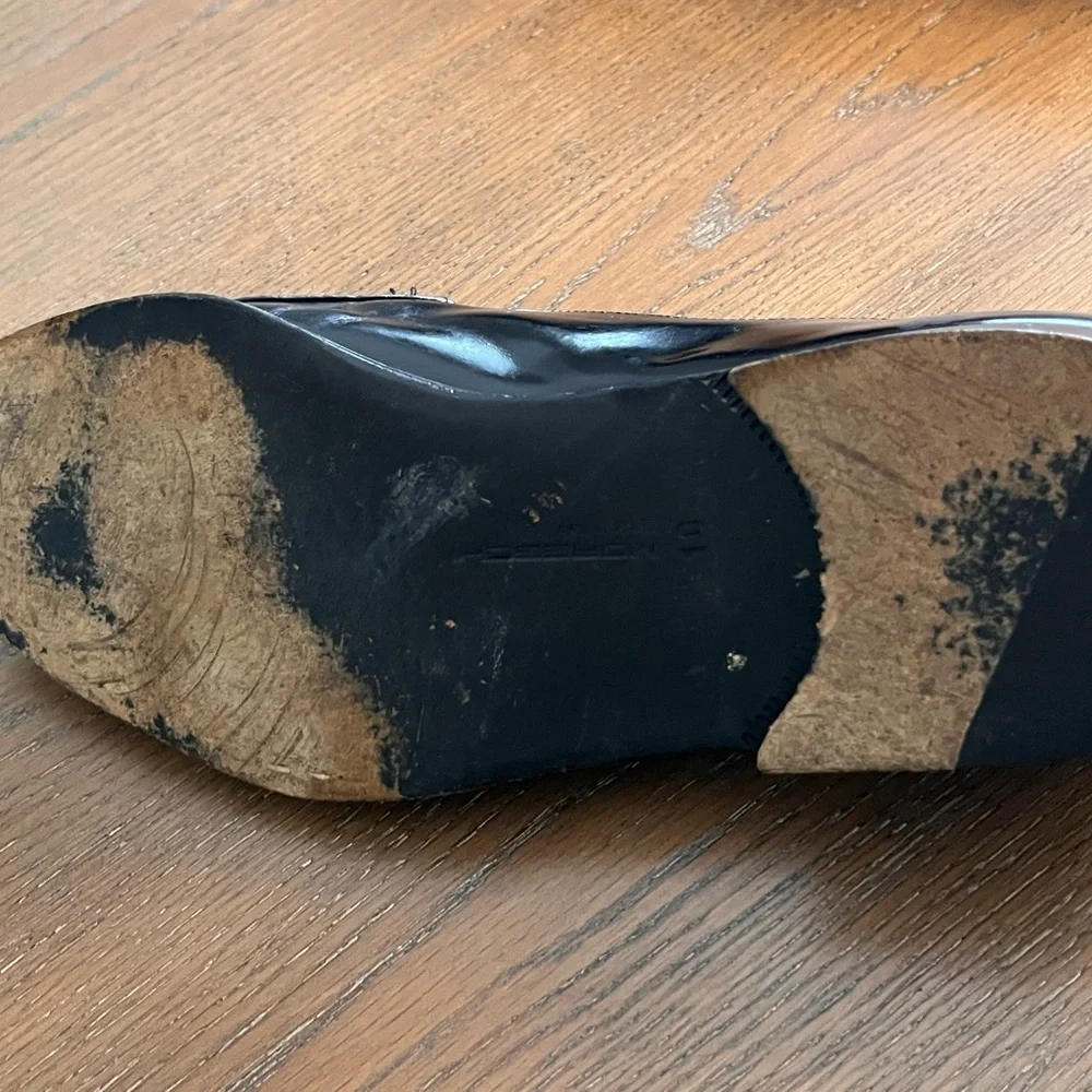 Moreschi Black Leather Slip-On Loafers with Gold Bit Size 10‎